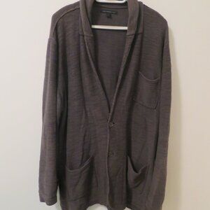 JOHN VARVARTOS Gray Sweater Blazer.   Size XL